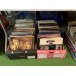 A LARGE COLLECTION OF LPS TO INCLUDE ABBA, NEW ORLEANS JAZZ ETC