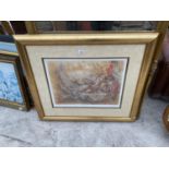 A GILT FRAMED LIMITED EDITION 471/600 SIGNED PRINT "SERENITY" BY JOY KIRTON-SMITH