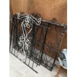 TWO PAIRS OF ORNATE WROUGHT IRON DRIVEWAY GATES