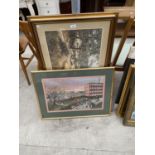 FOUR FRAMED PRINTS - ONE HELEN BRADLEY AND THREE STILL IFE AND LANDSCAPES