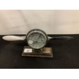 DESK TOP BAROMETER IN THE FORM OF A PROPELLER GLASS A/F