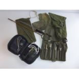TWO GUN CLEANING KITS, FURTHER CLEANING ITEMS, WEBBING ETC