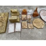 THIRTEEN VARIOUS CONCRETE MOULDS