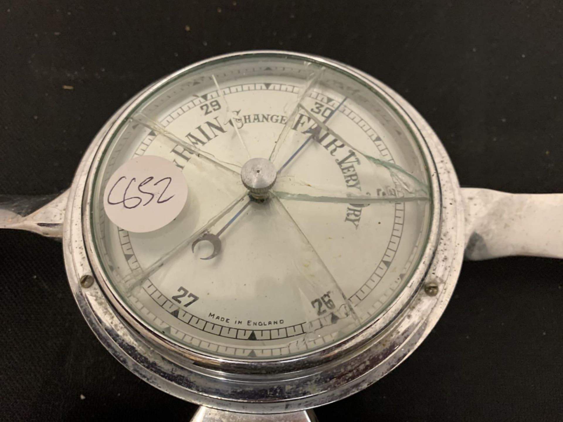 DESK TOP BAROMETER IN THE FORM OF A PROPELLER GLASS A/F - Image 2 of 2