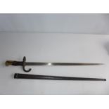 A FRENCH GRAS BAYONET DATED 1876 52cm BLADE