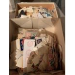 TWO BOXES OF VARIOUS STAMPS