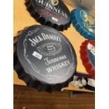 A VINTAGE STYLE GARAGE RETRO JACK DANIELS HANGING WALL WHISKEY BOTTLE TOP 35CM