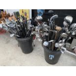 A LARGE QUANTITY OF GOLF CLUBS