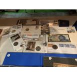 VARIOUS COIN COVERS, FIRST DAY COVERS ETC