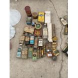 VARIOUS VINTAGE MEDICINE BOTTLES, TINS AND PACKETS