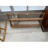 AN ERCOL ELM THREE TIER PLATE RACK