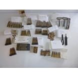 A LARGE COLLECTION OF INERT AMMUNITION TO INCLUDE .303, .380, 7.62 AND PARACHUTE METALWORK