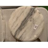 AN ONYX MARBLE LAZY SUSAN TABLE TOP STAND