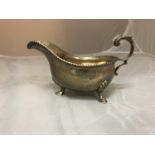 A SILVER HALLMARKED SAUCE BOAT 155G