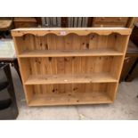 A PINE PLATE RACK