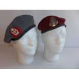 A QUEEN ALEXANDRA ARMY NURSES BERET AND TWO FURTHER BERETS