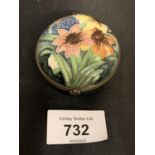 AN OLD TUPTON WARE HAND PAINTED PILL BOX