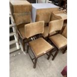 FOUR OAK FRAMED DINING CHAIRS