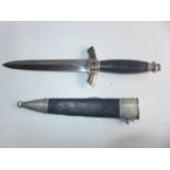 A NAZI GERMANY PRE-WORLD WAR II DLV/NSFK FLYERS KNIFE M34, 16.5cm BLADE MARKED SMF SOLINGEN,