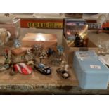 AN ASSORTMENT OF ITEMS TO INCLUDE DVDS, GLASSWARE, PERFUME BOTTLES ETC