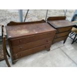 TWO OAK 20TH CENTURY CHEST OF DRAWERS