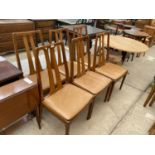 A SET OF SIX TEAK 'NATHAN' DINING CHAIRS