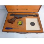 A CASED 'ORIGINAL' N.177 CALIBRE TARGET AIR PISTOL, 18cm BARREL, A/F