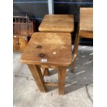 TWO PINE STOOLS