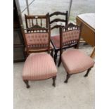 FOUR VARIOUS DINING CHAIRS