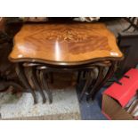 A NEST OF MARQUETRY TABLES