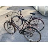 TWO VINTAGE RALEIGH LADIES BICYCLES