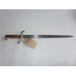 A PRUSSIAN STYLE DRESS BAYONET, POSSIBLY FOR PERUVIAN POLICE 36cm BLADE