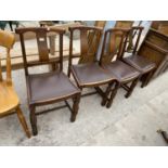 FOUR OAK DINING CHAIRS