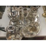 A LARGE GROUP OF SILVER PLATE ETC