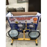 A TWIN HEAD HALOGEN FLOODLIGHT POD 1000W