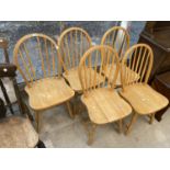 FIVE MODERN WINDSOR STYLE KITCHEN CHAIRS