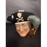 A LARGE ROYAL DOULTON TOBY JUG LONG JOHN SILVER