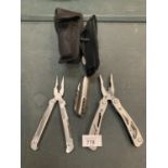 THREE CASED ITEMS TO INCLUDE AN INTERCRAFT MULTI TOOL, A FIX IT MULTI TOOL AND A PENKNIFE