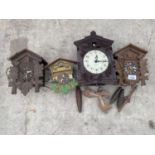 FOUR CUCKOO CLOCKS