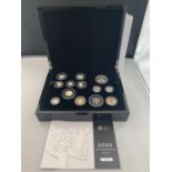 A BOXED 2010 ROYAL MINT SILVER PROOF 13 COIN SET WITH CERTIFICATE