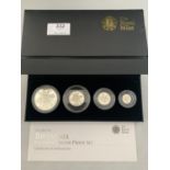 A BOXED 2011 ROYAL MINT BRITANNIA SILVER PROOF 4 COIN SET WITH CERTIFICATE