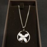 A 925 SILVER BUTTERFLY PENDANT BY BEAVERBROOKS SET WITH CUBIC ZIRCONIAS