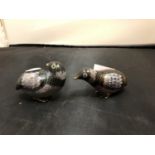 A PAIR OF PARTRIDGE STYLE BIRD FIGURES