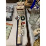A VARIETY OF ITEMS TO INCLUDE PAPERWEIGHTS ETC