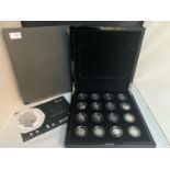 A SET OF SIXTEEN COIN 50P 40TH ANNIVERSARY PROOF SET WITH PRESENTATION BOX AND CERTIFICATES