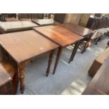 A DRAW-LEAF DINING TABLE AND TWO OTHERS