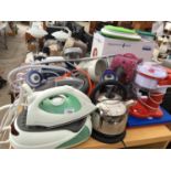 VARIOUS ELECTRICALS TO INCLUDE TOASTER, IRON, SINGING MACHINE, MINI VAC ETC