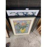 FOUR VARIOUS PICTURES AND PRINTS - INCLUDING ORIGINAL MIXED MEDIA BY PATTI HARRILD AND PHILIP DOBSON