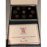 A 1984 ROYAL MINT EIGHT COIN CUPRO NICKEL SET IN PRESENTATION BOX