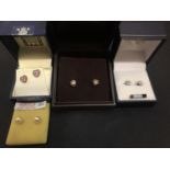 FOUR PAIRS OF 9CT GOLD EARRINGS